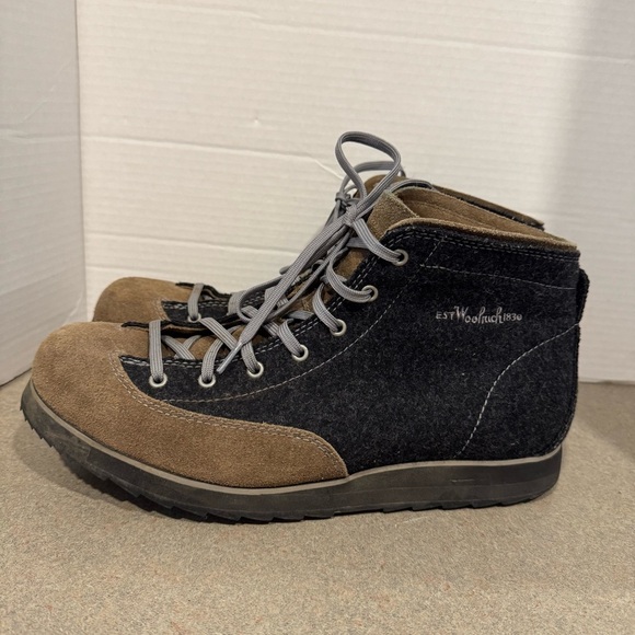 Woolrich Men’s Eagle Lace Up Brown-Black Wool And Suede Hiking Boots Size 11.5 main image 5